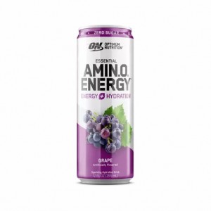 Optimum Nutrition ESSENTIAL AMIN.O. ENERGY+ Electrolytes Sparkling Grape 355ml * 12 Cans (12 Servings) Colombia | 2369YZVME