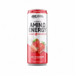 Optimum Nutrition ESSENTIAL AMIN.O. ENERGY+ Electrolytes Sparkling Juicy Strawberry 355ml * 12 Cans (12 Servings) Colombia | 0168RACKF