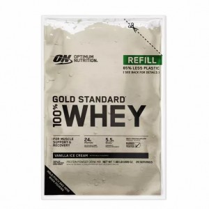 Optimum Nutrition GOLD STANDARD 100% WHEY™ Recyclable Refill Bag Vainilla Ice Cream 2 lb (29 Servings) Colombia | 8634IKFJX