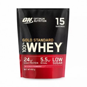 Optimum Nutrition Gold Standard 100% Whey Proteina Delicious Strawberry 450 grams (15 Servings) Colombia | 8165CQHLR