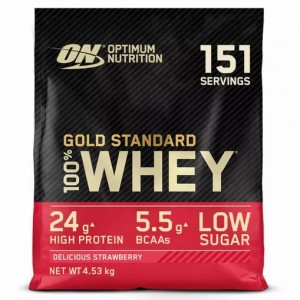 Optimum Nutrition Gold Standard 100% Whey Proteina Delicious Strawberry 4.53 kg (151 Servings) Colombia | 4052WZGOK