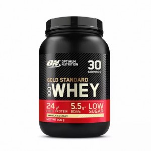 Optimum Nutrition Gold Standard 100% Whey Proteina Vainilla Ice Cream 900 grams (30 Servings) Colombia | 4076XTEOM