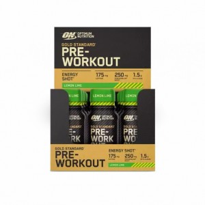 Optimum Nutrition Gold Standard Pre-Workout Shot Lemon Lime 720 ml (12 pieces) Colombia | 0657GDEJV