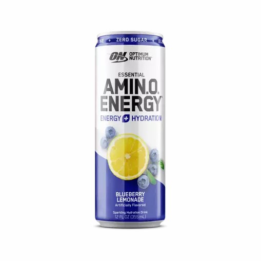 Optimum Nutrition ESSENTIAL AMIN.O. ENERGY+ Electrolytes Sparkling Blueberry Lemonade 355ml * 12 Cans (12 Servings) Colombia | 8730JTNZB