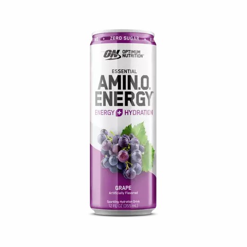 Optimum Nutrition ESSENTIAL AMIN.O. ENERGY+ Electrolytes Sparkling Grape 355ml * 12 Cans (12 Servings) Colombia | 2369YZVME