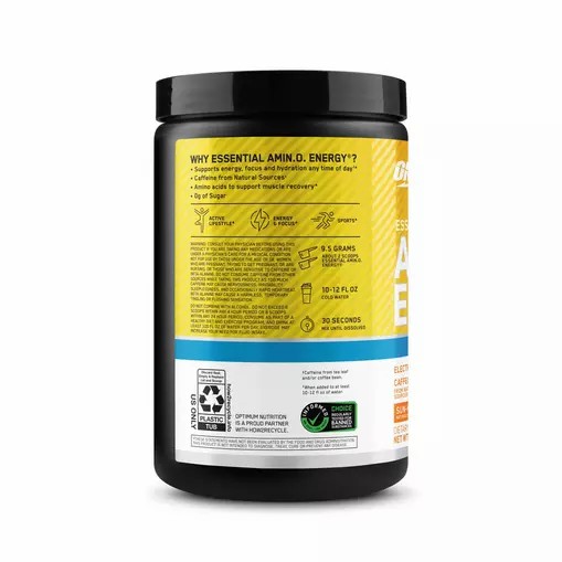 Optimum Nutrition Essential AMIN.O. ENERGY + Electrolytes *new* Sun-kissed Citrus 0.63 lb (30 Servings) Colombia | 2937DGJOR