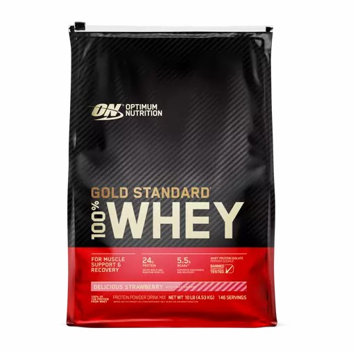 Optimum Nutrition GOLD STANDARD 100% WHEY™ Delicious Strawberry 10 lb (146 Servings) Colombia | 4916URVIM