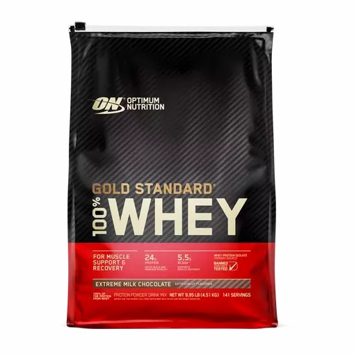 Optimum Nutrition GOLD STANDARD 100% WHEY™ Extreme Milk Chocolate 10 lb (141 Servings) Colombia | 9014LONIG