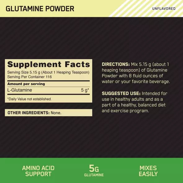 Optimum Nutrition Glutamine Powder 2.2 lb (194 Servings) Colombia | 6197HMXKO