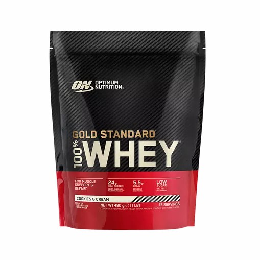 Optimum Nutrition Gold Standard 100% Whey Proteina Cookies & Cream 480 grams (15 Servings) Colombia | 5610QRLNO