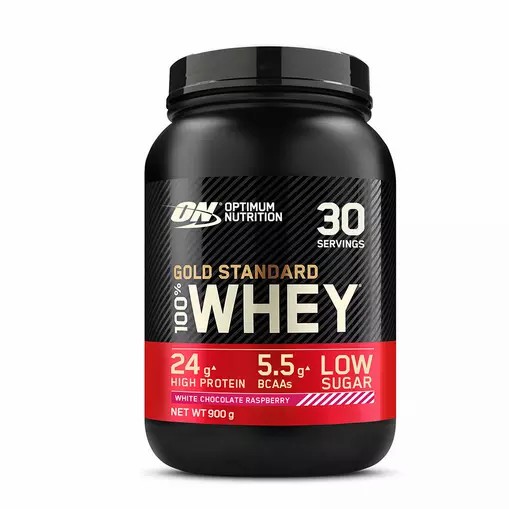 Optimum Nutrition Gold Standard 100% Whey Proteina White Chocolate Raspberry 900 grams (30 Servings) Colombia | 8563YBIAG