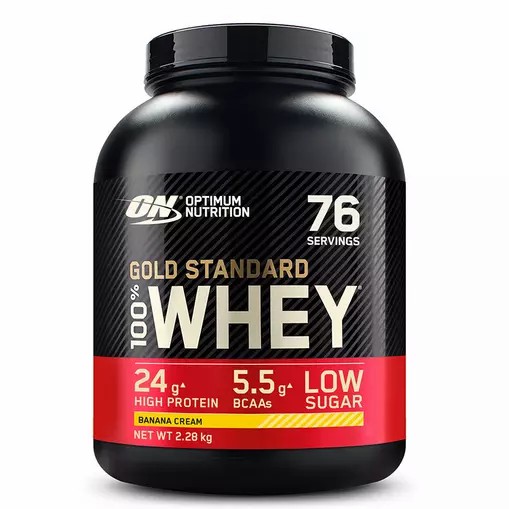 Optimum Nutrition Gold Standard 100% Whey Proteina Banana Cream 2.28 kg (76 Servings) Colombia | 6549YPERT