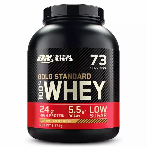 Optimum Nutrition Gold Standard 100% Whey Proteina Caramel Toffee Fudge 2.27 kg (73 Servings) Colombia | 7650DWPGC