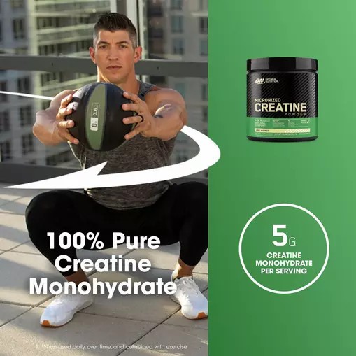 Optimum Nutrition Micronized Creatine Powder Unflavored 0.66 lb (60 Servings) Colombia | 5802RUKVQ