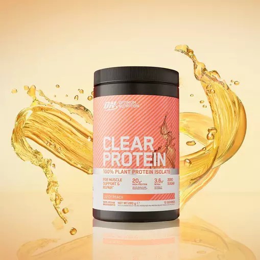 Optimum Nutrition ON Clear Protein 100% Plant Protein Isolate Juicy Peach 280 grams (10 Servings) Colombia | 9207UEQYB