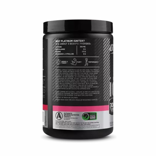 Optimum Nutrition Platinum Igniter Berry Lemonade Blast 0.84 lb (20 Servings) Colombia | 2981NAVZX