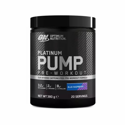 Optimum Nutrition Platinum Pump Pre-workout Blue Raspberry 380 grams (20 Servings) Colombia | 4571OYSWP