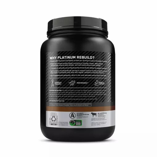 Optimum Nutrition Platinum Rebuild Dark Chocolate 1.67 lb (20 Servings) Colombia | 7049NJLUT